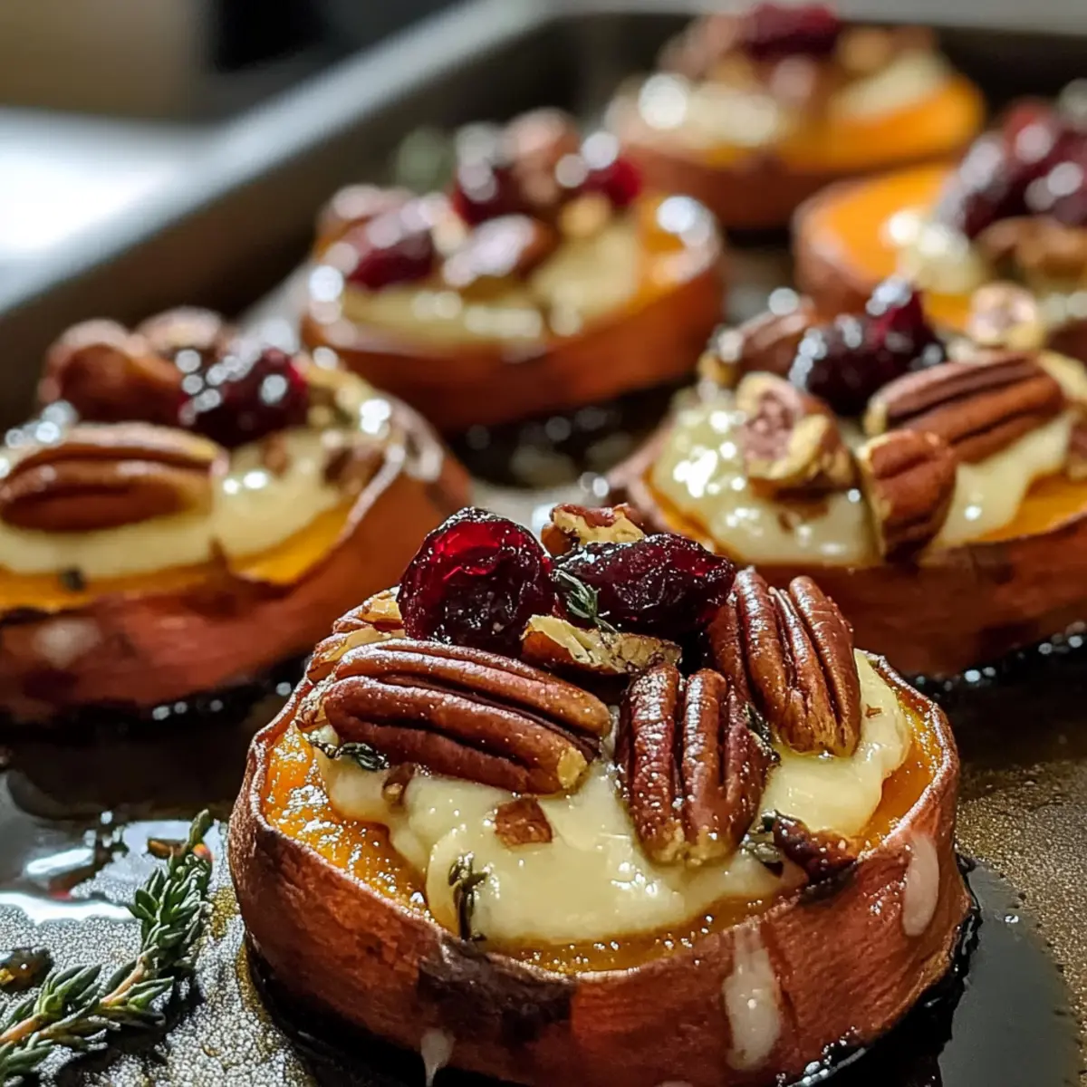 Süßkartoffelrunden mit Brie für den Herbstgenuss